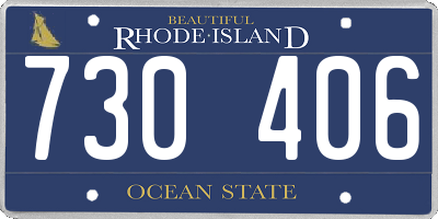 RI license plate 730406