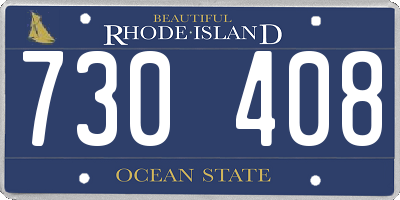 RI license plate 730408