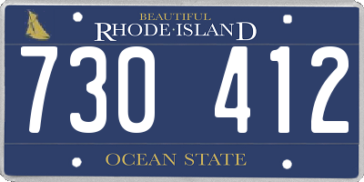 RI license plate 730412