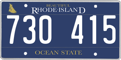 RI license plate 730415