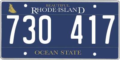 RI license plate 730417