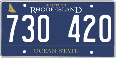 RI license plate 730420