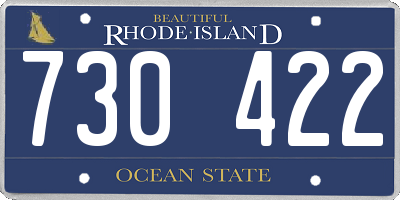 RI license plate 730422