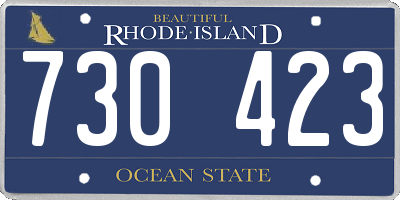 RI license plate 730423
