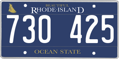 RI license plate 730425