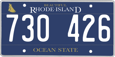 RI license plate 730426