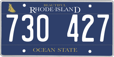 RI license plate 730427