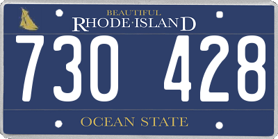 RI license plate 730428