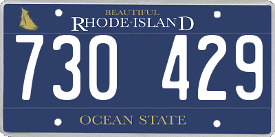 RI license plate 730429
