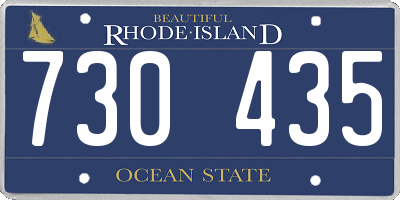 RI license plate 730435