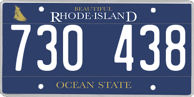 RI license plate 730438