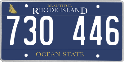 RI license plate 730446