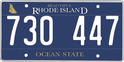 RI license plate 730447