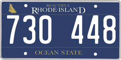 RI license plate 730448