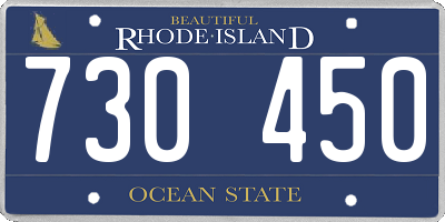 RI license plate 730450