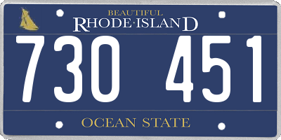 RI license plate 730451