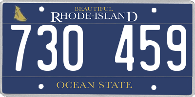 RI license plate 730459