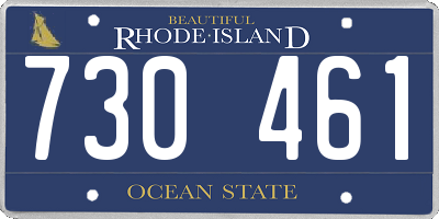 RI license plate 730461