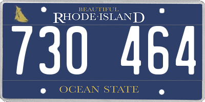 RI license plate 730464