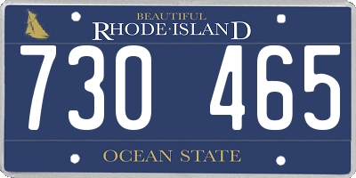 RI license plate 730465
