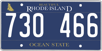RI license plate 730466