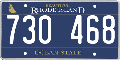 RI license plate 730468