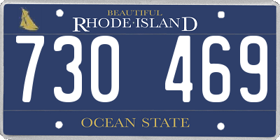 RI license plate 730469