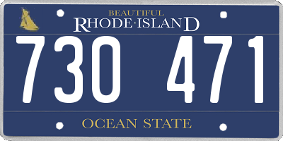 RI license plate 730471