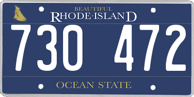 RI license plate 730472