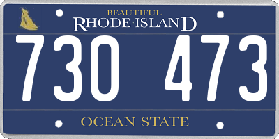 RI license plate 730473