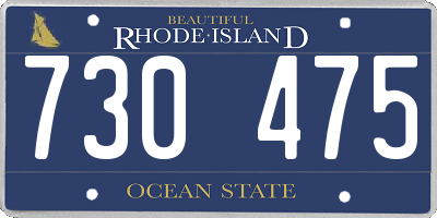 RI license plate 730475