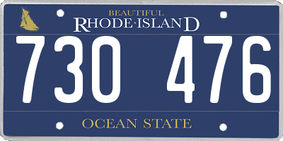 RI license plate 730476