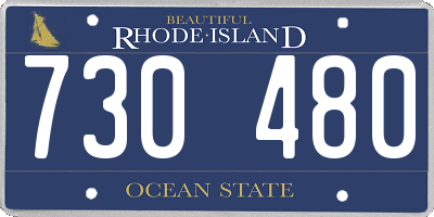 RI license plate 730480