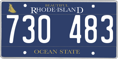 RI license plate 730483