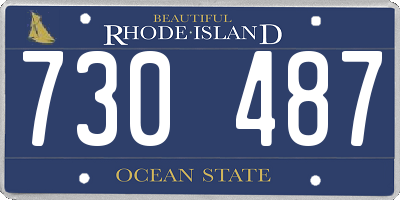 RI license plate 730487