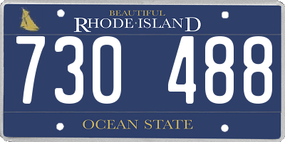 RI license plate 730488