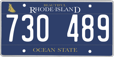RI license plate 730489