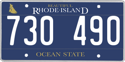 RI license plate 730490