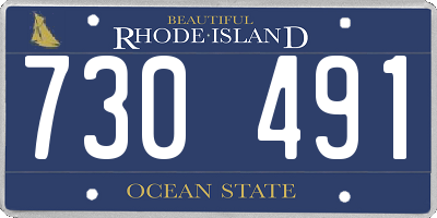 RI license plate 730491