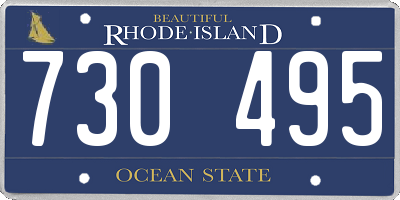 RI license plate 730495