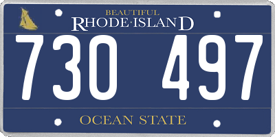 RI license plate 730497