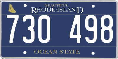 RI license plate 730498