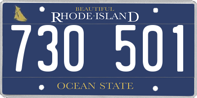 RI license plate 730501