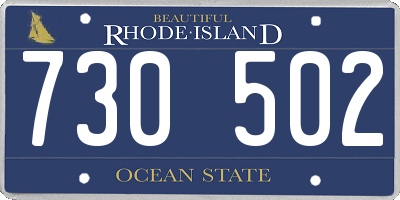 RI license plate 730502