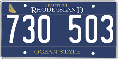 RI license plate 730503