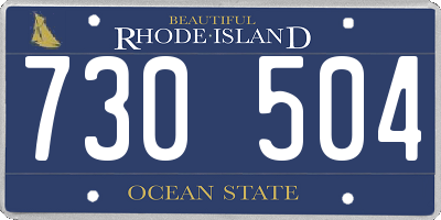 RI license plate 730504
