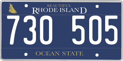 RI license plate 730505