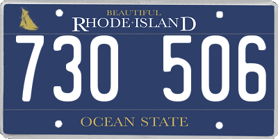 RI license plate 730506