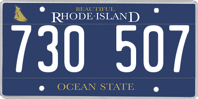 RI license plate 730507