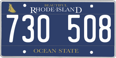 RI license plate 730508